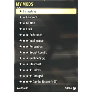 ⭐ Fallout 76 Legendary Mods – 1 to 4