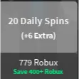 20 DAILY SPINS (+6 Extra) - COMBAT WARRIORS 779R