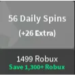 56 DAILY SPINS - COMBAT WARRIORS 1499R
