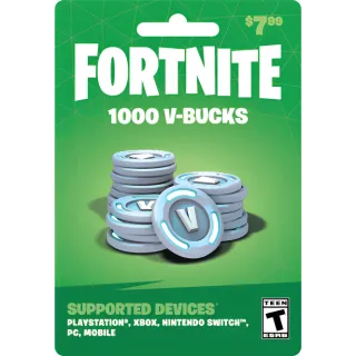 1000 Vbucks Code Epic Games [INSTANT DELIVERY]