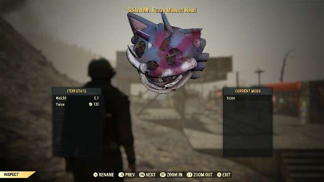 Mr Fuzzy Costume Head Fallout 76