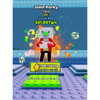 JOHN PORKY TACO OG lvl 630 escape waves for lucky blocks
