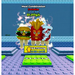 meal combination exclusive  lvl 630 escape waves for lucky blocks