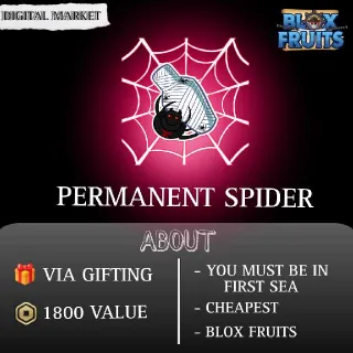 PERMANENT SPIDER - BLOX FRUITS