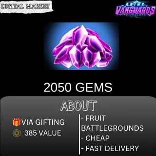 2,050 GEMS - FRUIT BATTLEGROUNDS