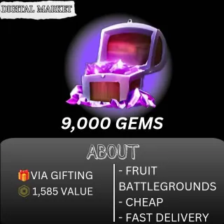 9000 GEMS - FRUIT BATTLEGROUNDS