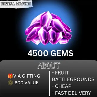 4500 GEMS - FRUIT BATTLEGROUNDS 