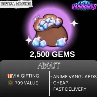 2,500 GEMS - ANIME VANGUARDS