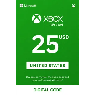 $25.00 Xbox Gift Card
