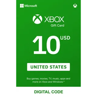 $10.00 Xbox Gift Card
