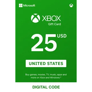 $25.00 Xbox Gift Card