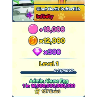 Shiny Giant Nert's Pufferfish