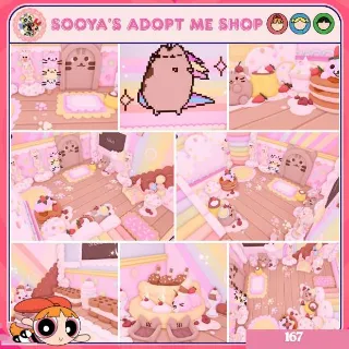 Adopt Me! Rainbow Pusheen House Build