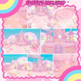 Adopt Me! Rainbow Sky Castle Grinding House Build