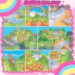 Adopt Me! Molang Rainbow Island House Build