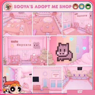 Adopt Me! Cutecore Daycare House Build