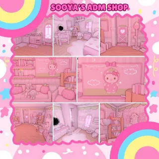 Adopt Me! Strawberry Hello Kitty House Build