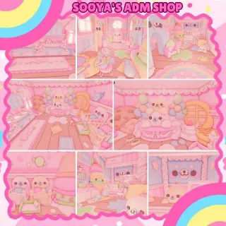 Adopt Me! Rainbow Pastel Mamegoma House Build