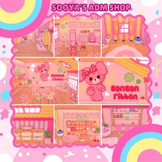 Adopt Me! Bonbon Ribbon Cafe House Build