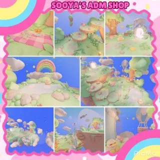 Adopt Me! Rainbow Floating Island House Build