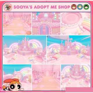 Adopt Me! Rainbow Sky Castle Grinding House Build