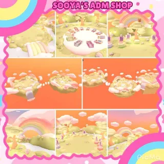 Adopt Me! Rainbow Sky Island House Build