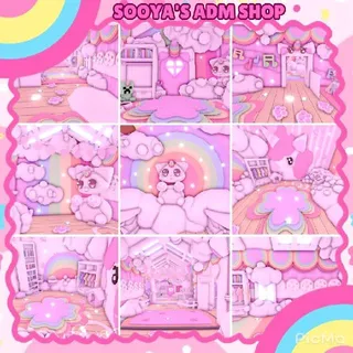 Adopt Me! Rainbow Unicorn House Build