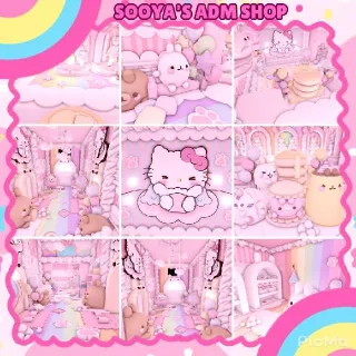 Adopt Me! Hello Kitty Pluschore House Build