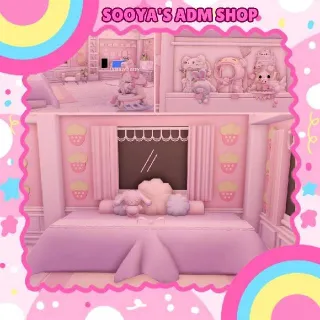 Adopt Me! Kawaii Strawberry Bedroom House Build