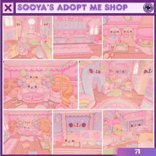 Adopt Me! Rainbow Pastel Mamegoma House Build