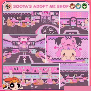 Adopt Me! Gloomy Bear Pastel Goth House Build