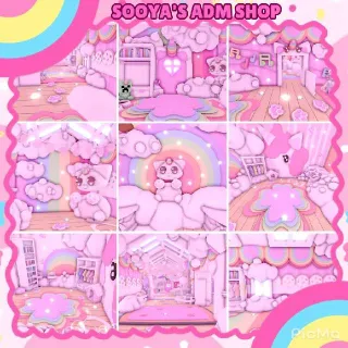 Adopt Me! Rainbow Unicorn House Build