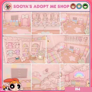 Adopt Me! Sugarbunny Pastel Rainbow House Build