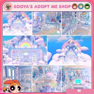 Adopt Me! Rainbow Dash Castle House Build