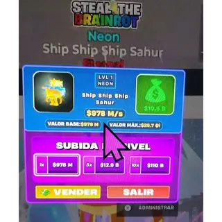 Ship Ship Ship Sahur Neon