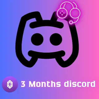 DISCORD NITRO 3 MONTH +2 BOOST INSTANT DELIVERY 