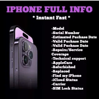 Check iPhone IMEI, Find My iPhone, Sim Lock, iCloud, Carrier in 5 minutes.