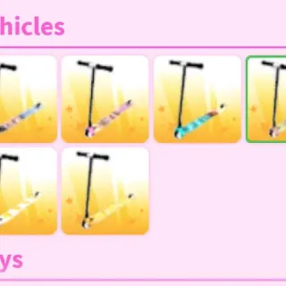 6 PIECE SET OLD SCOOTERS