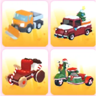 4 Christmas Vehicle Car Bundle 