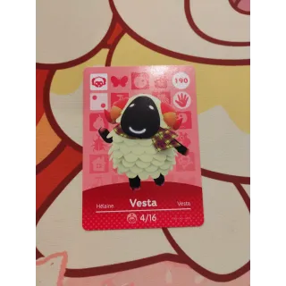 Vesta Animal Crossing Amiibo Card