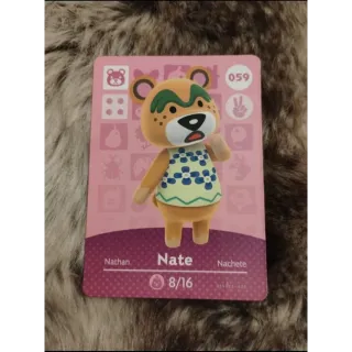 Nate Animal Crossing Amiibo Card
