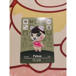 Pekoe Animal Crossing Amiibo Card