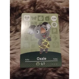 Ozzie Animal Crossing Amiibo Card