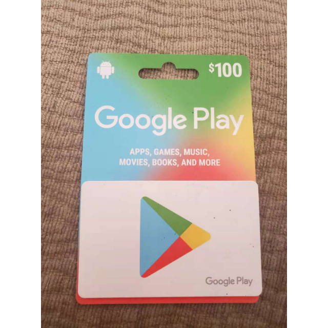 100 Google Play Card Receipt