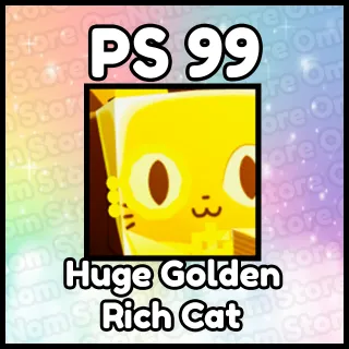 x3 Huge Golden Rich Cat