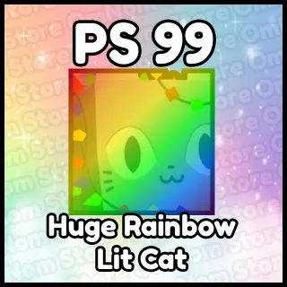 Huge Rainbow Lit Cat