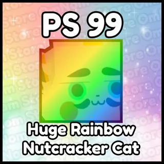 Huge Rainbow Nutcracker Cat