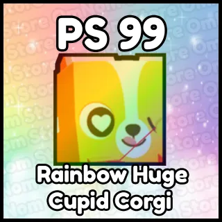 Rainbow Huge Cupid Corgi