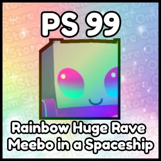 Rainbow Huge Rave Meebo in a Spaceship