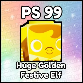 Huge Golden Festive Elf